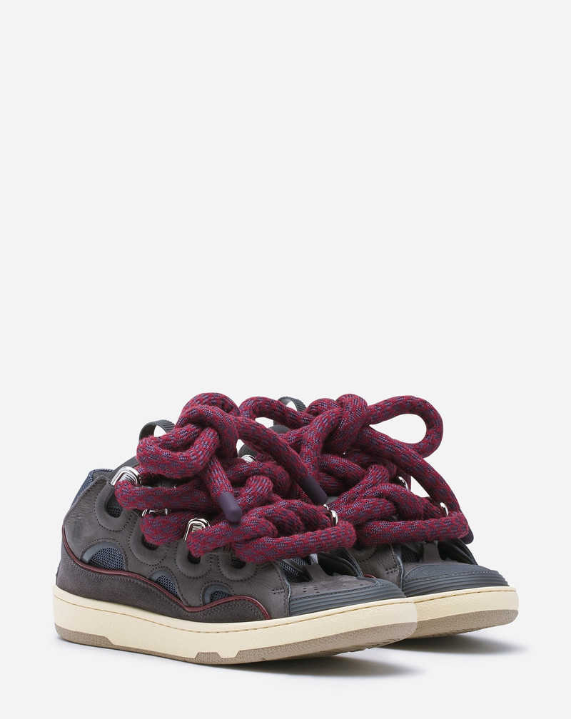 Lanvin CURB SNEAKERS IN LEATHER WITH SNAKE LACES outlook