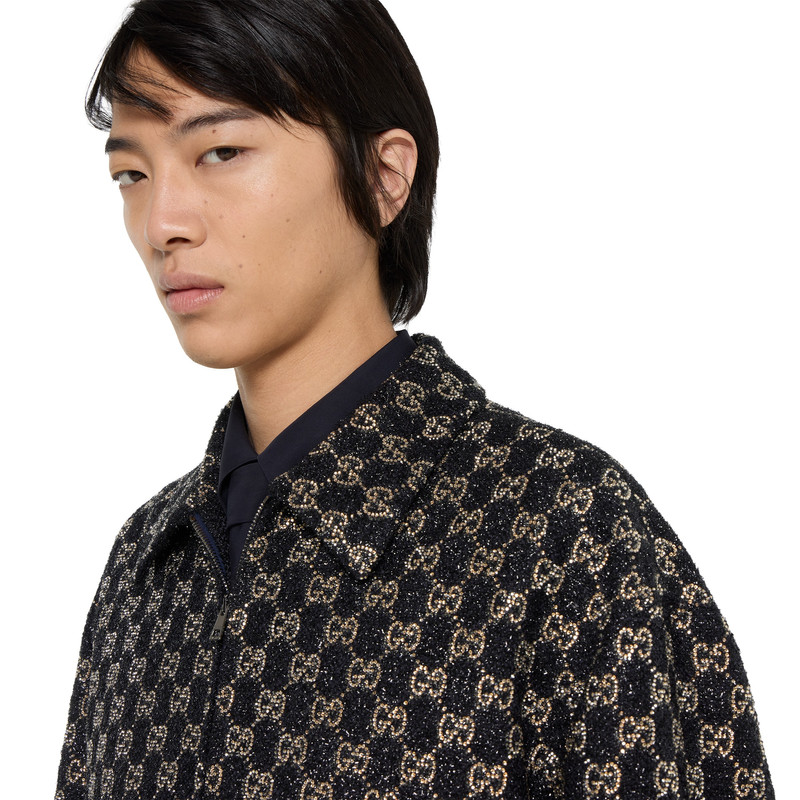 Embroidered wool tweed lamé jacket 3