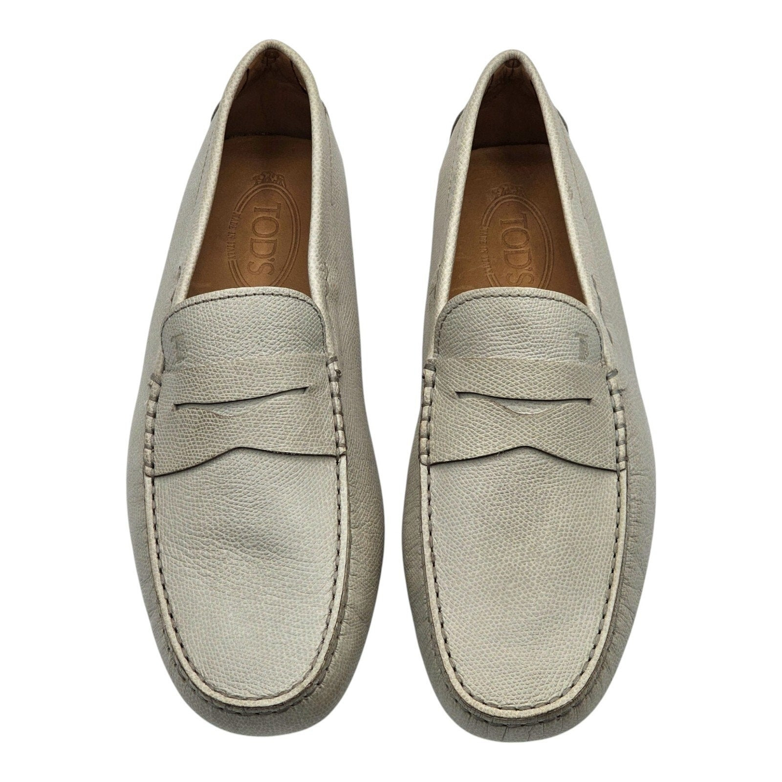Tod's Driving Shoes City Gommino Leather Loafers Gray US 9.5 UK 8 - 4
