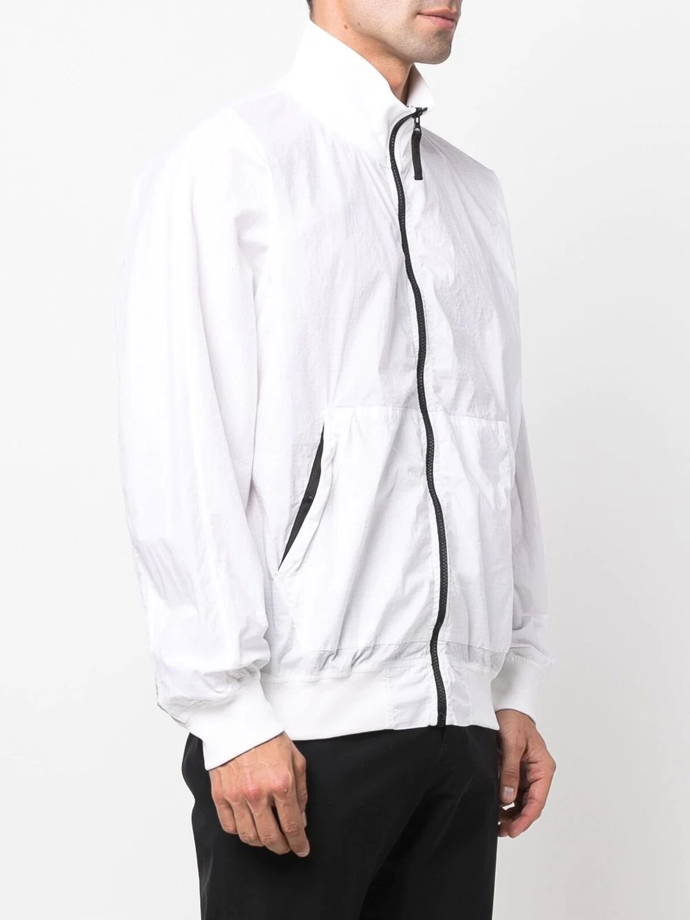 logo-patch zip-fastening jacket - 3