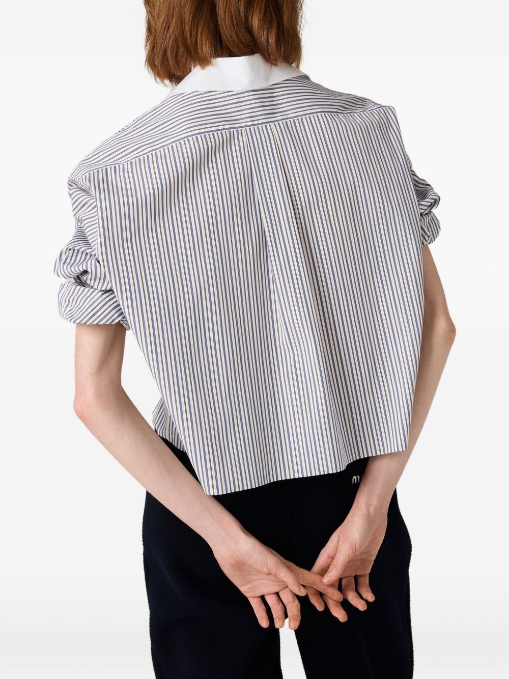striped embroidered shirt - 2
