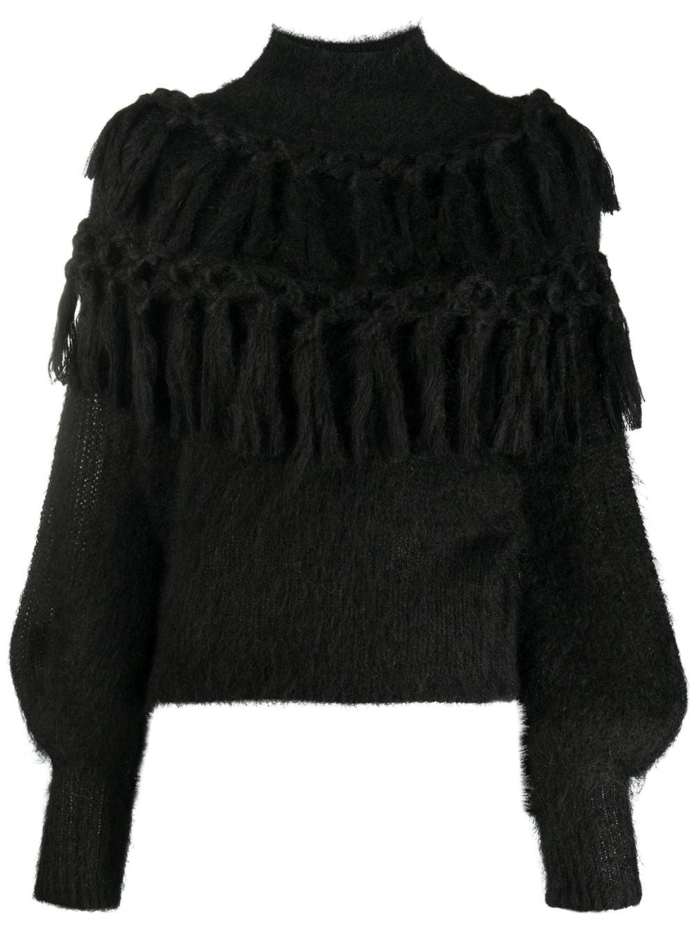 tassel balloon sleeve jumper - 1