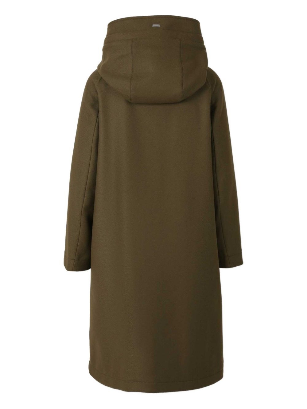 hooded drawstring coat - 2