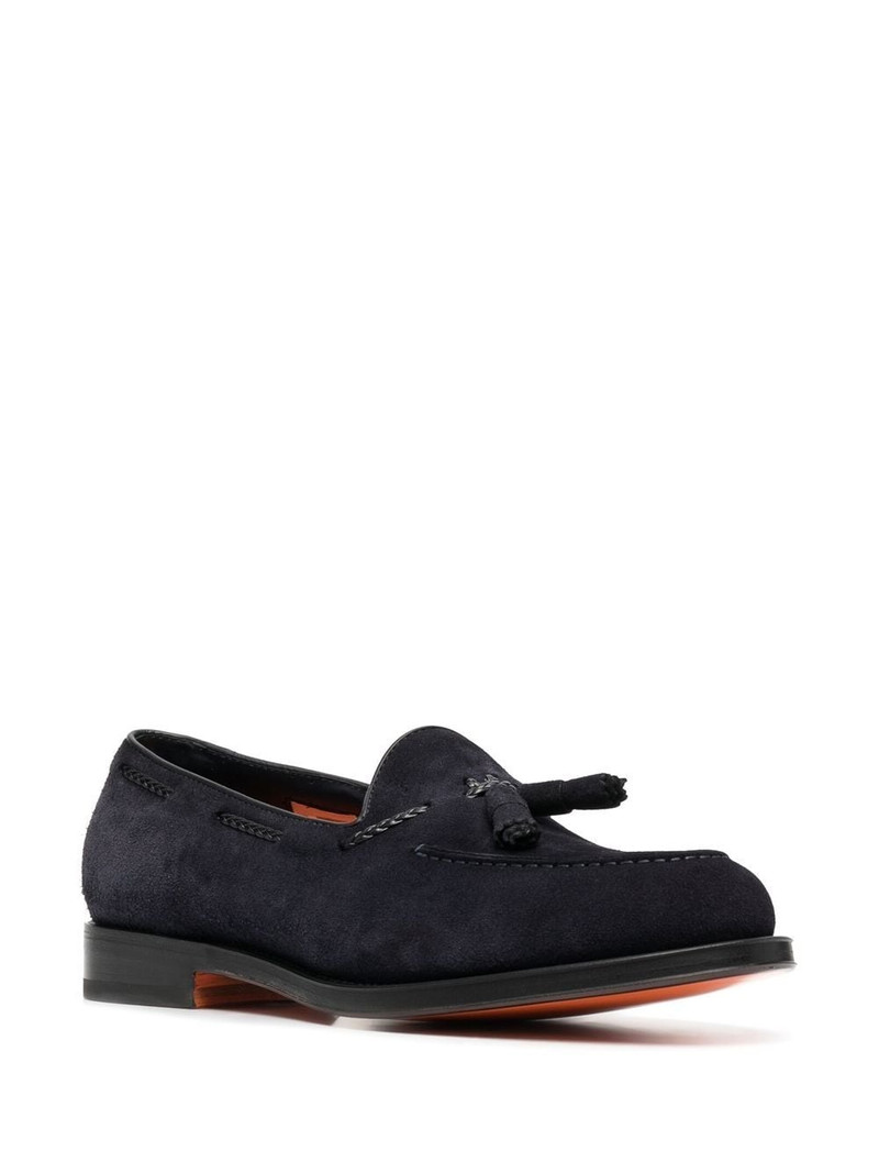 Santoni tassel-detail suede loafers outlook