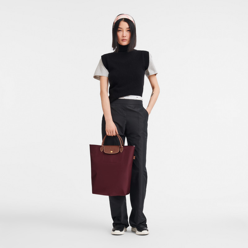 Longchamp Le Pliage M Tote bag Burgundy - Canvas outlook