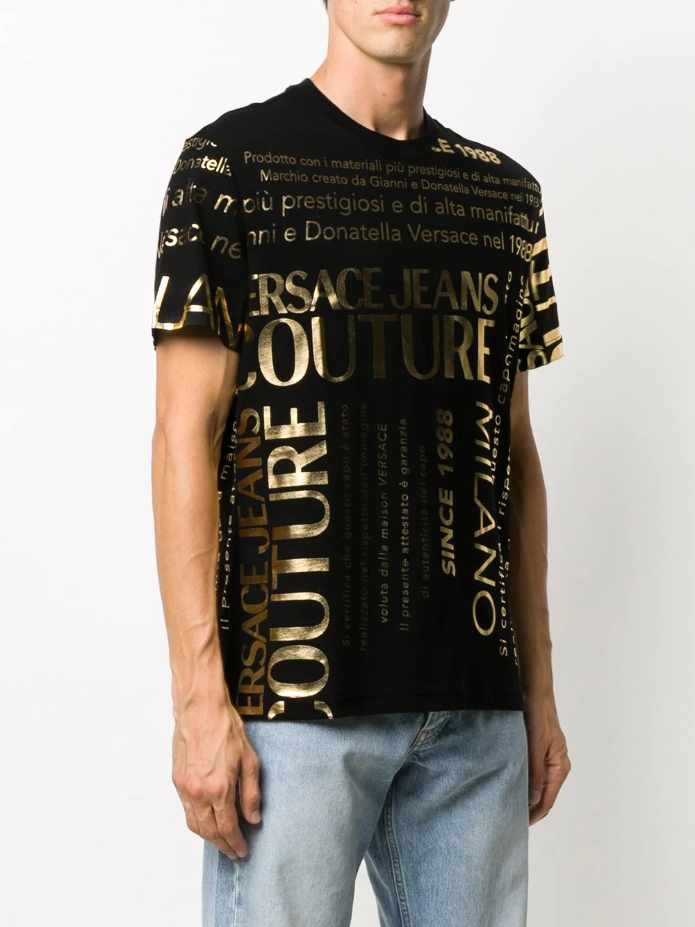 gold-tone logo t-shirt - 3