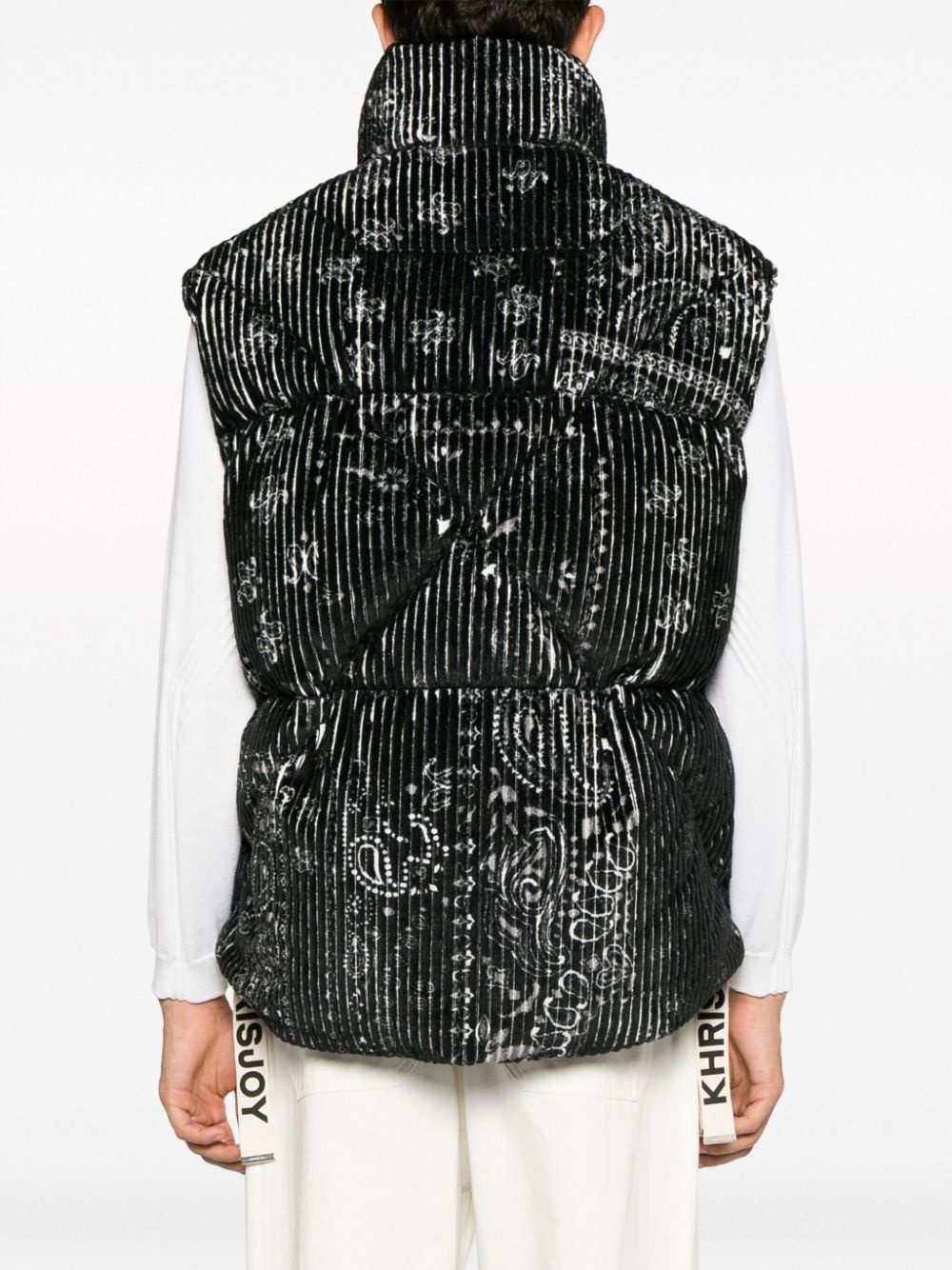 paisley-print padded gilet - 4