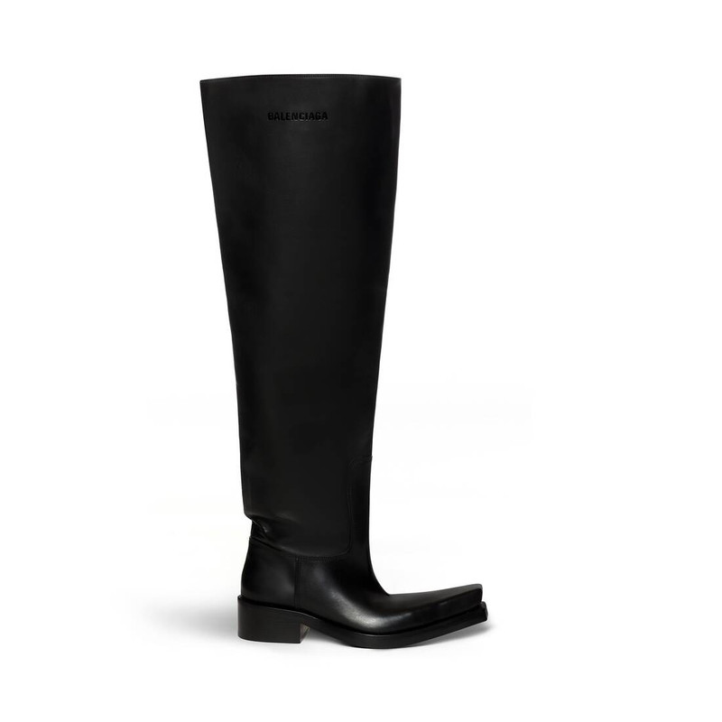 BALENCIAGA Men's Santiago Over-the-knee Boot in Black