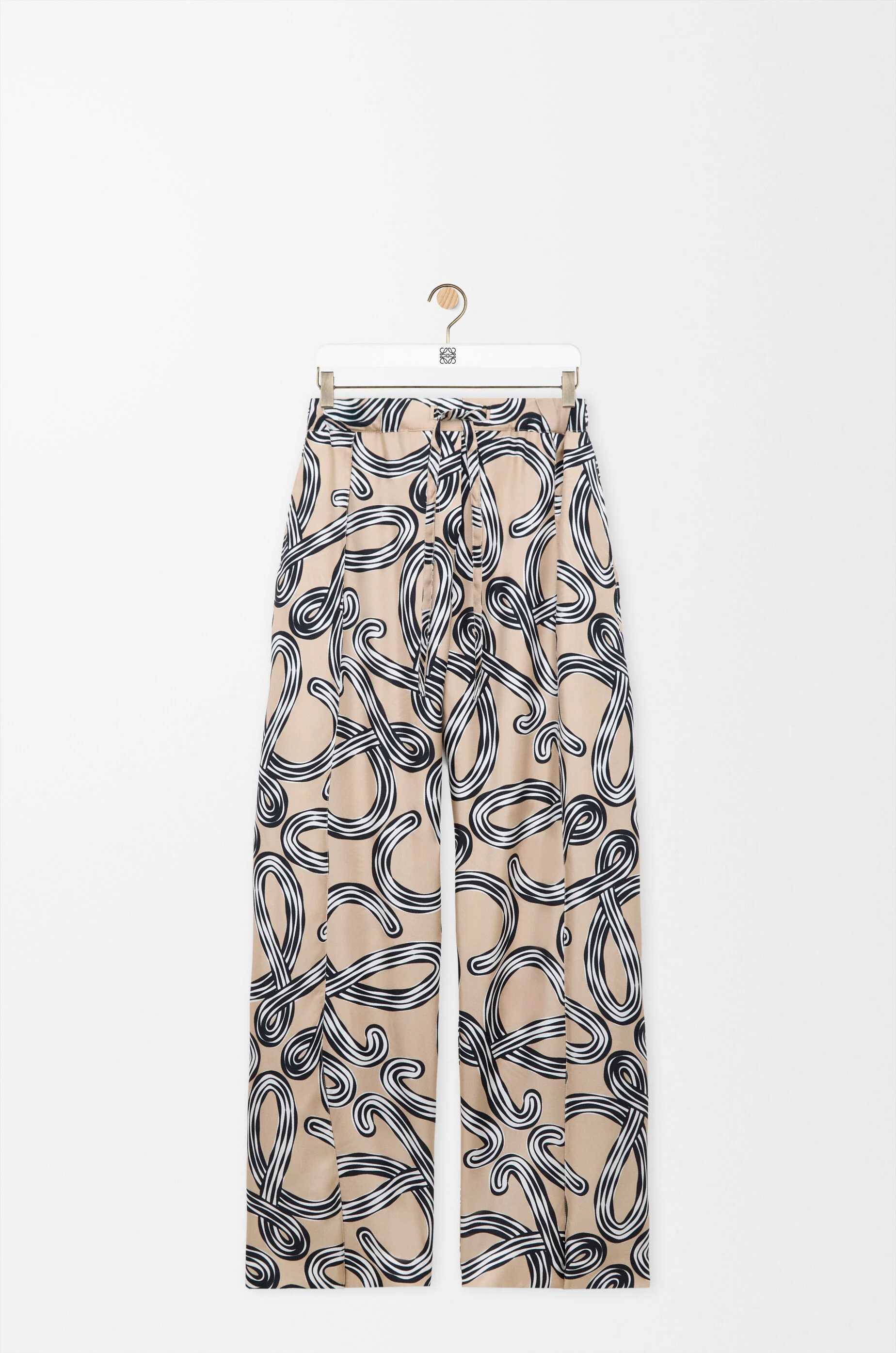 Elasticated trousers in silk - 1