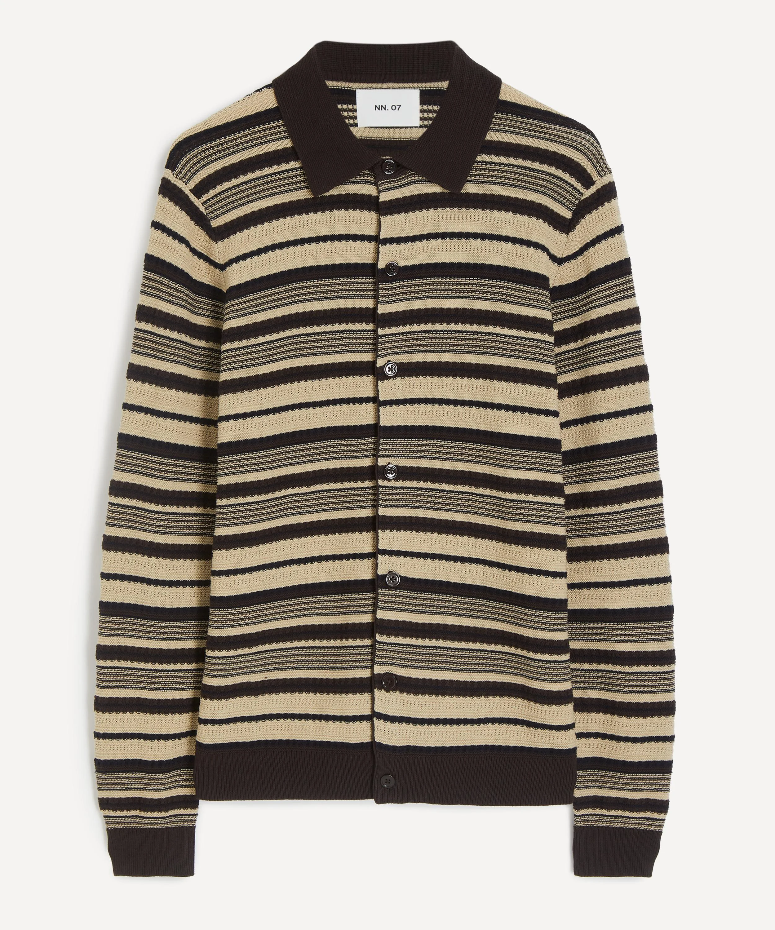 Nolan Striped Cotton Polo - 1