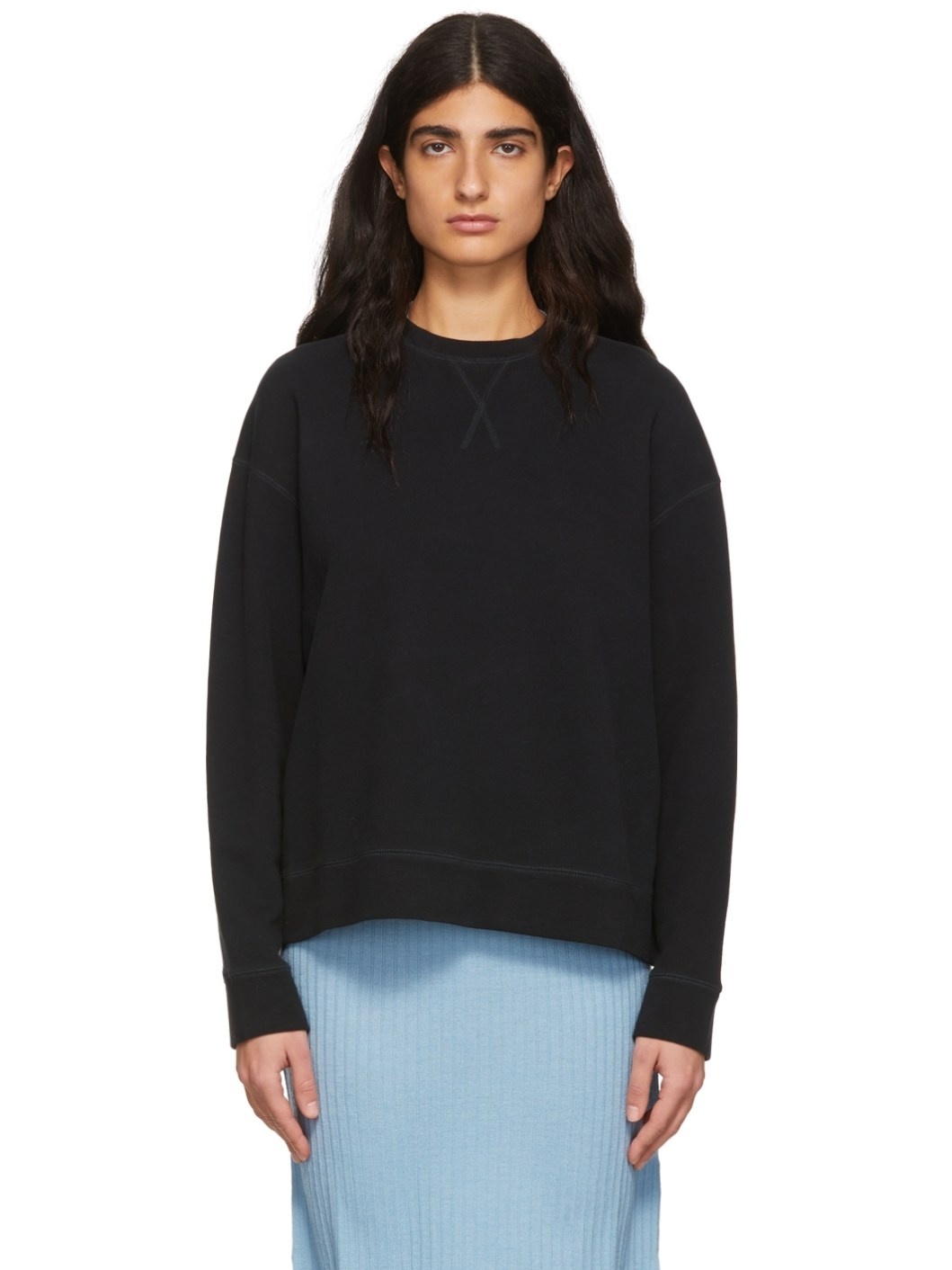 Black Cotton Sweatshirt - 1