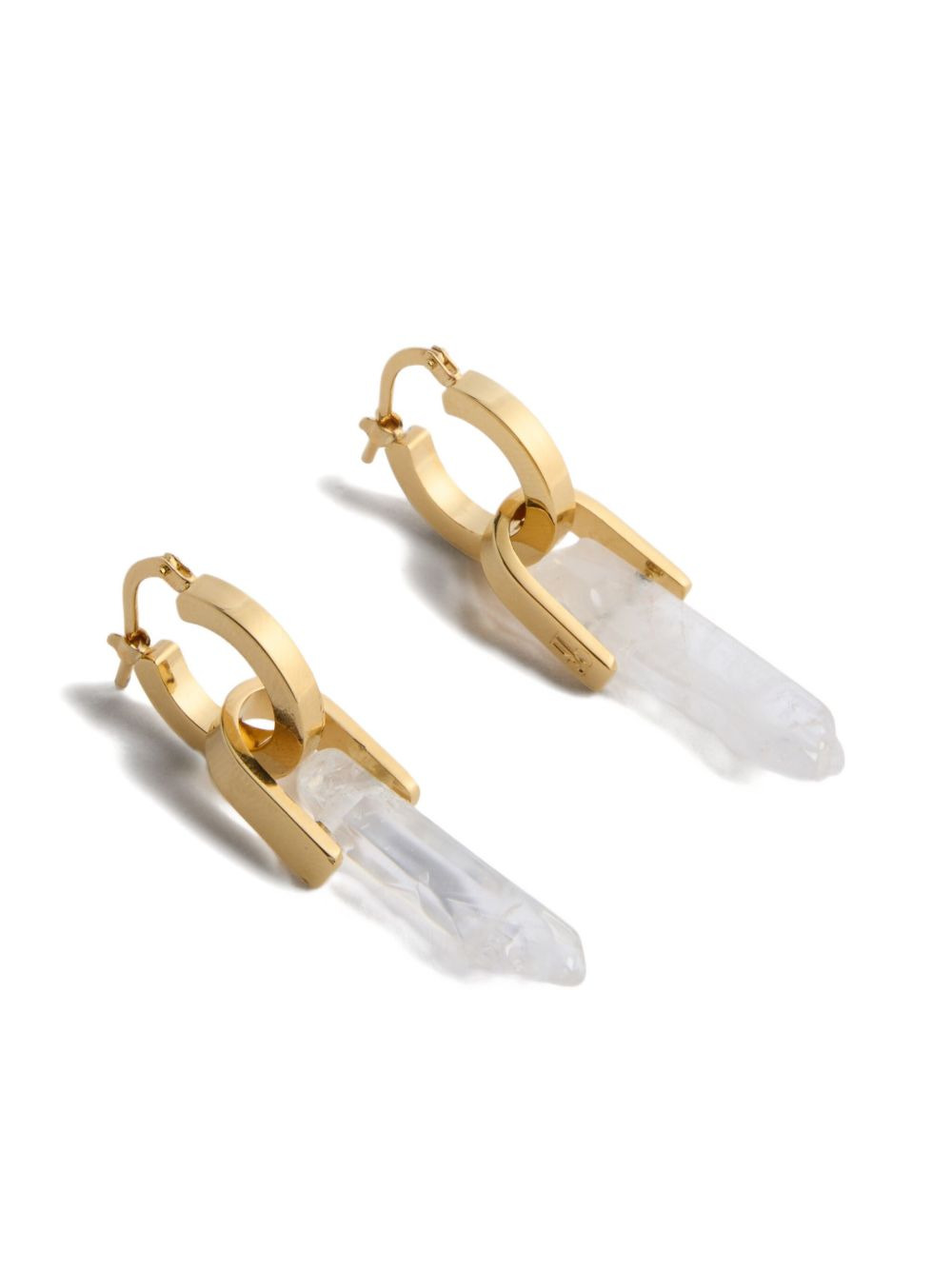 rock-crystal hoop earrings - 3