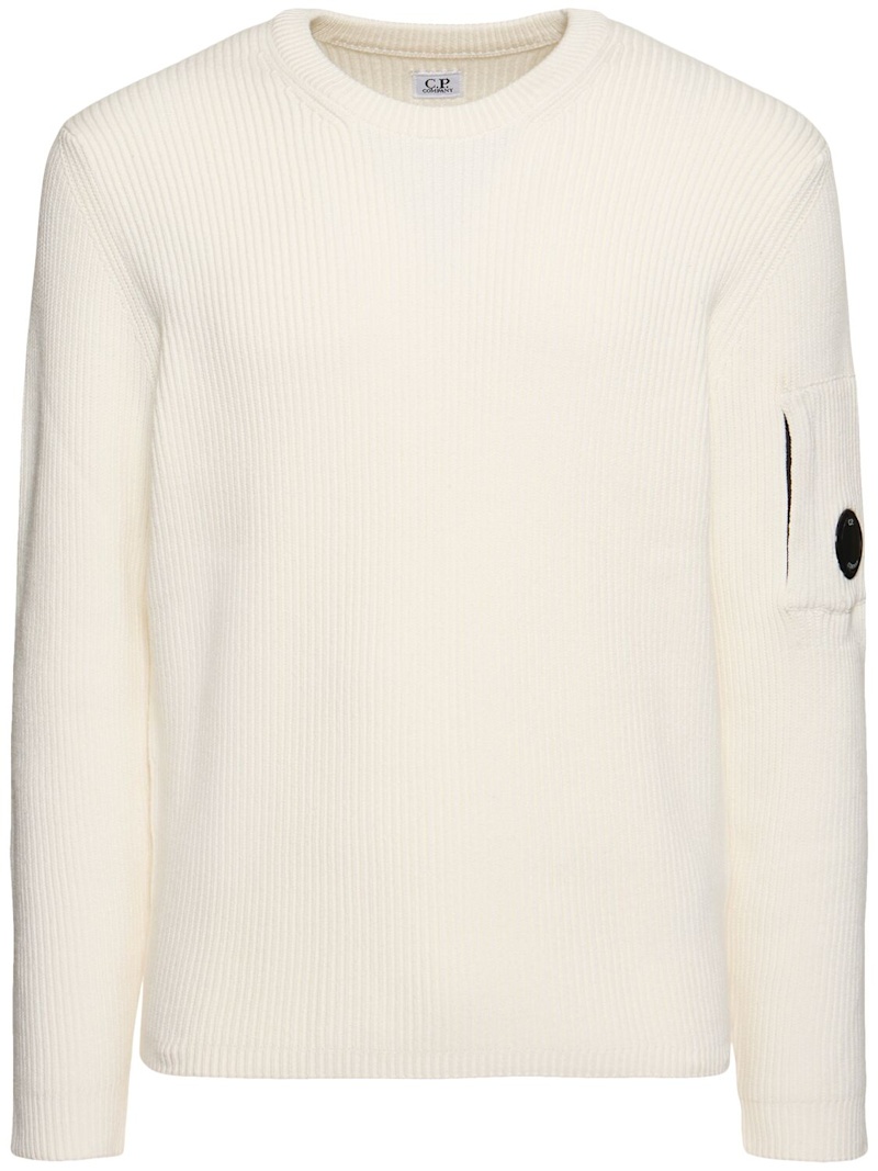 Full rib crew neck knit sweatshirt - 1