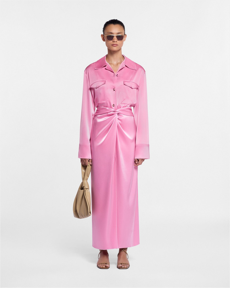 Nanushka Slip Satin Wrap Skirt outlook