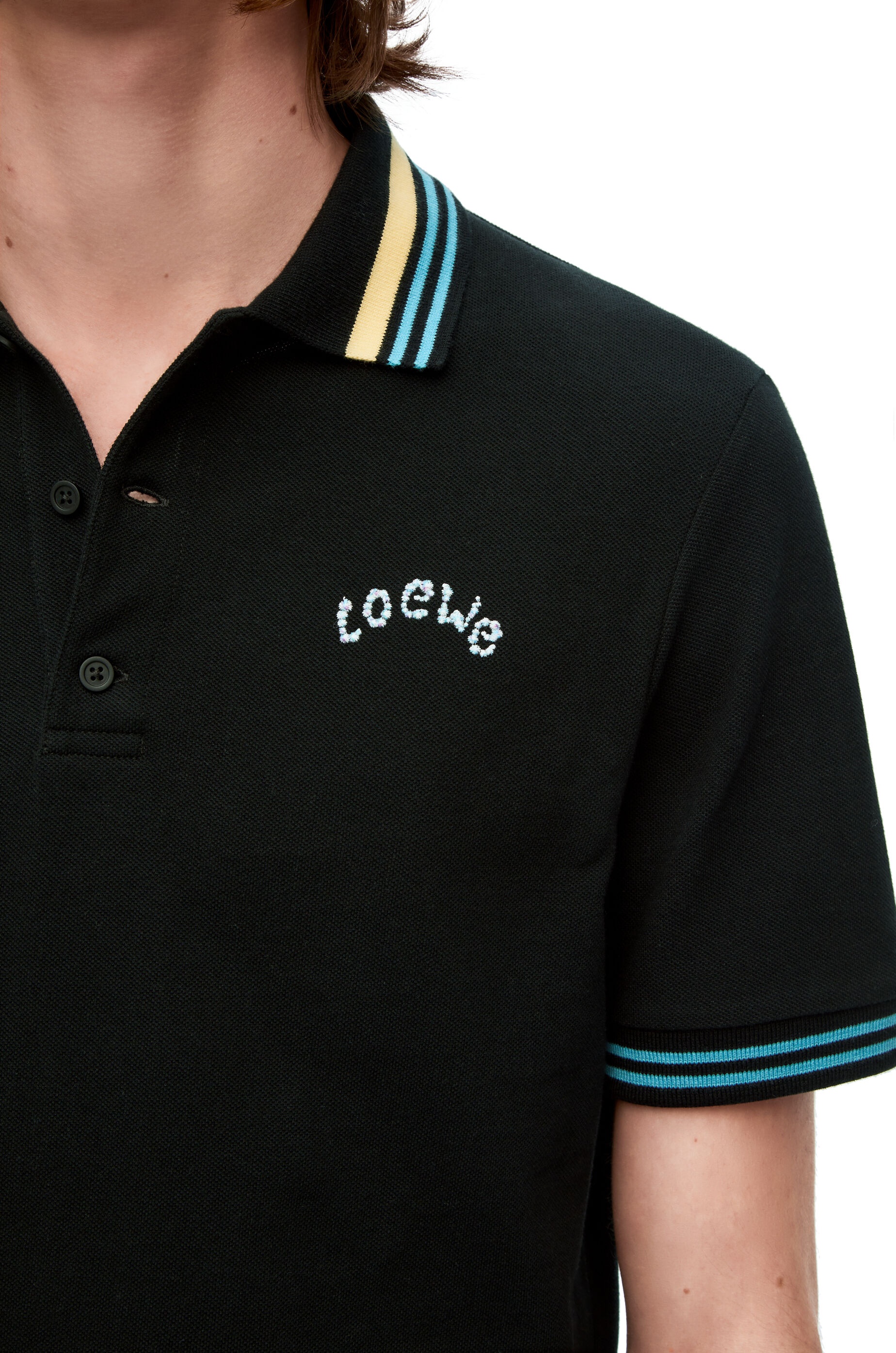 LOEWE bubble polo in cotton and linen - 5