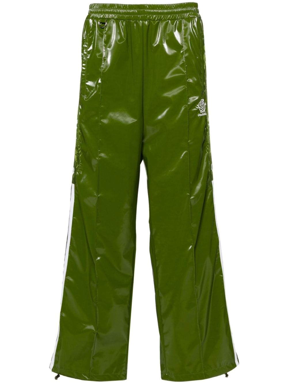 Laminate Track embroidered track pants - 1