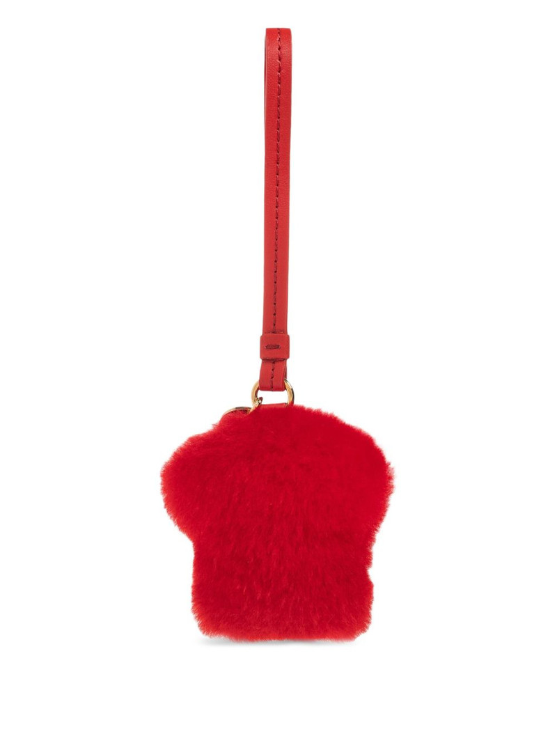 VERSACE faux-fur bag charm outlook