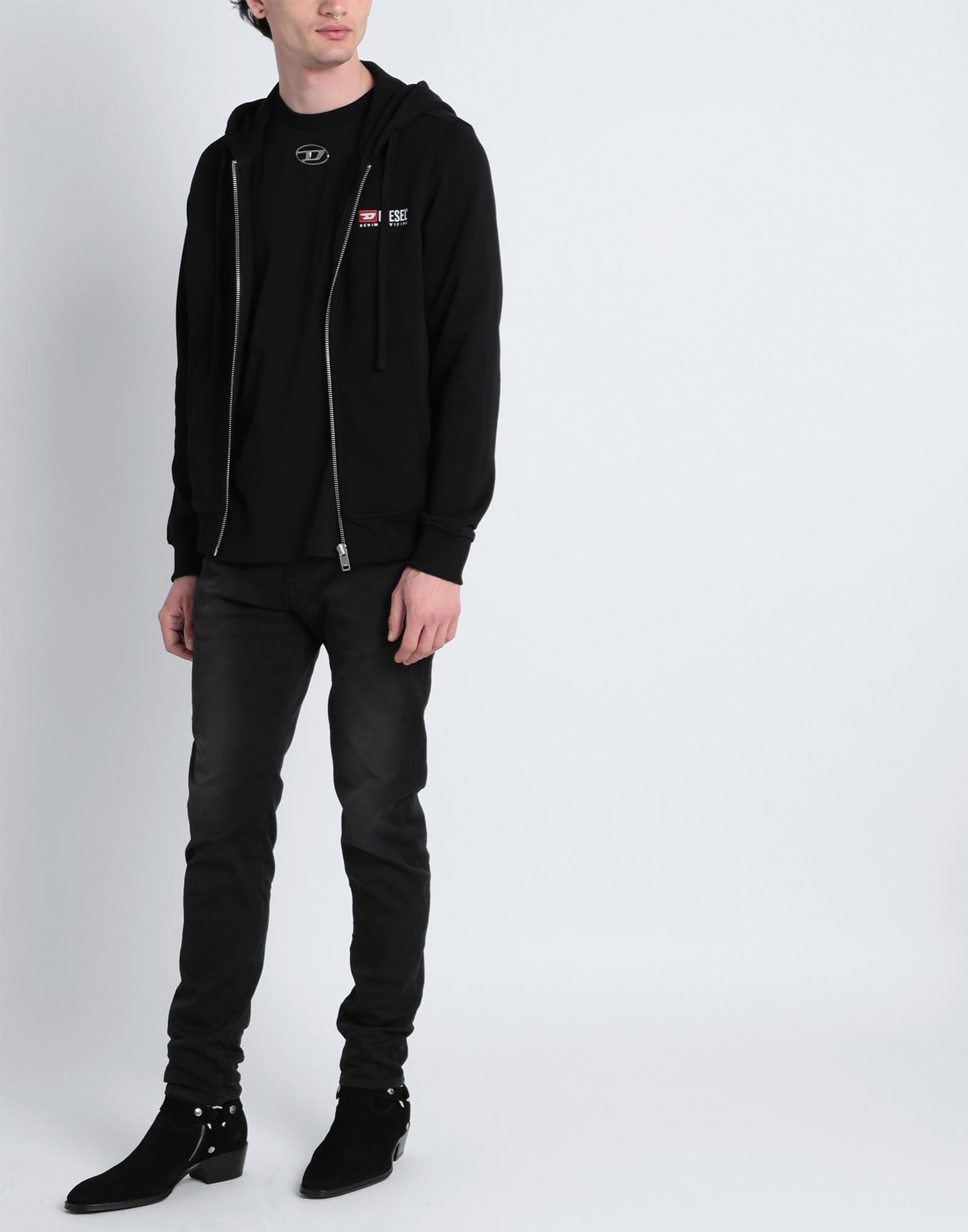 Black Men's Hooded Sweatshirt - 4