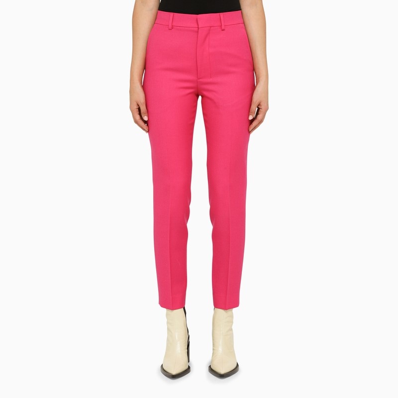 Slim fuchsia trousers - 1