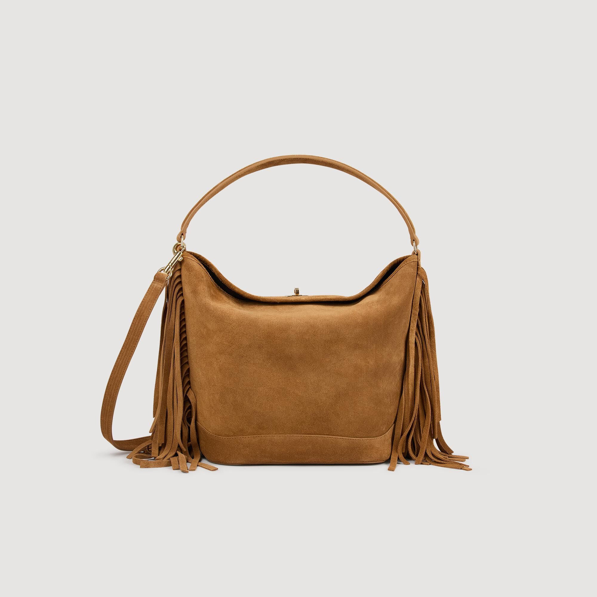 FRINGED SUEDE BUCKET BAG TANGOSO - 3