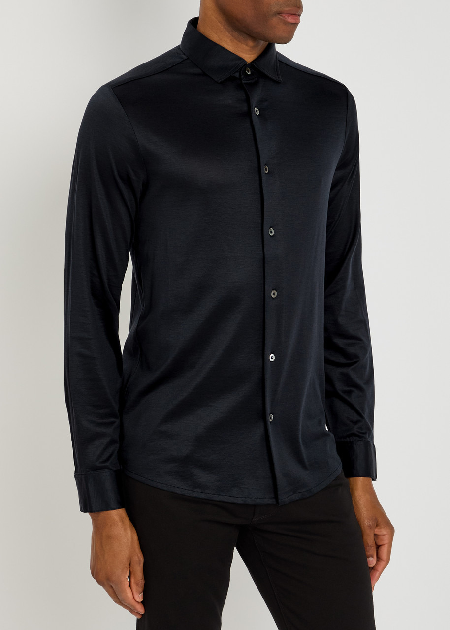 Emporio Armani Logo-appliqué Jersey Shirt - 2