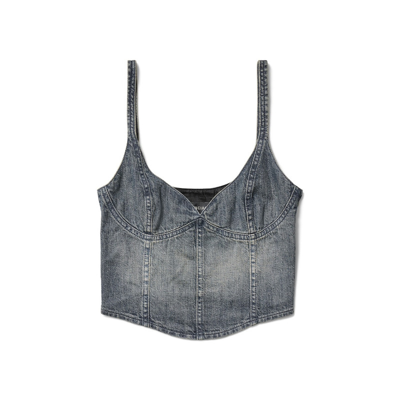 Women's Corseted Top in Blue 1
