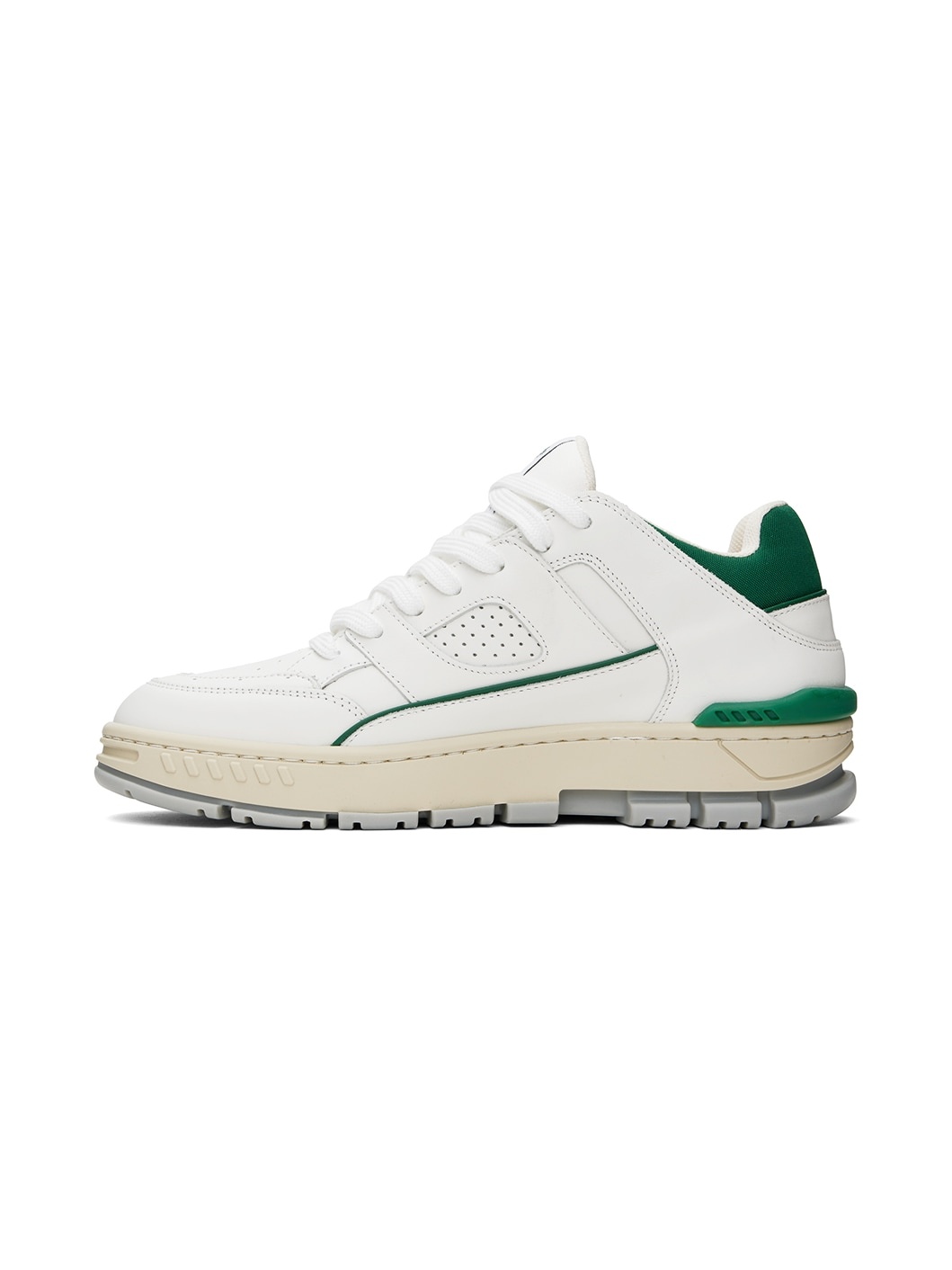 White & Green Area Lo Sneakers - 3