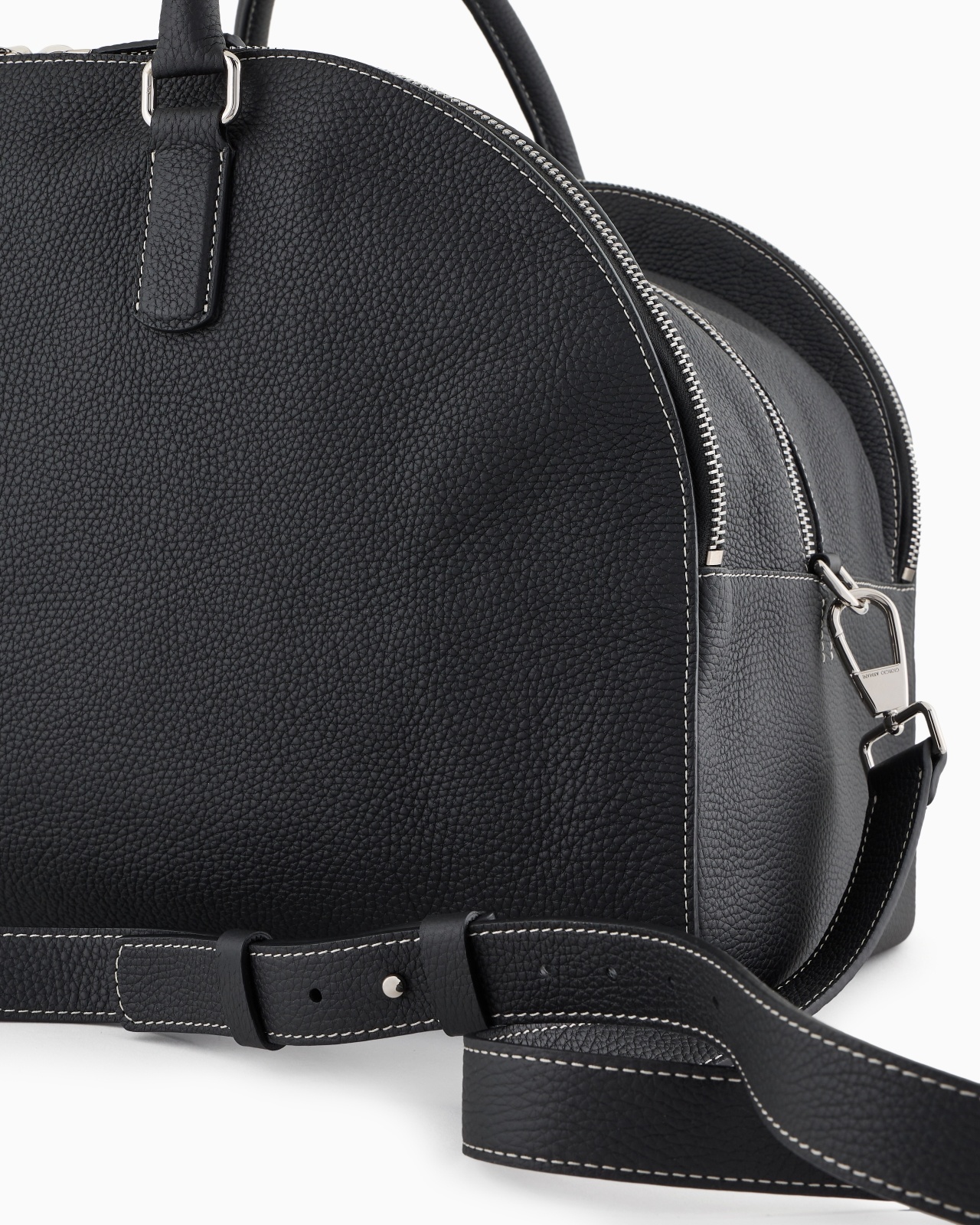PEBBLED LEATHER DUFFEL BAG - 5