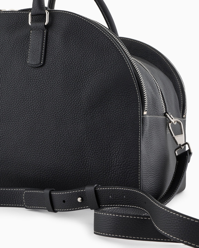 PEBBLED LEATHER DUFFEL BAG 5