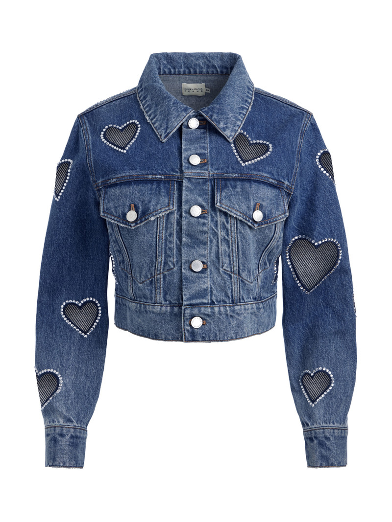 JEFF HEART EMBELLISHED CROPPED DENIM JACKET 1