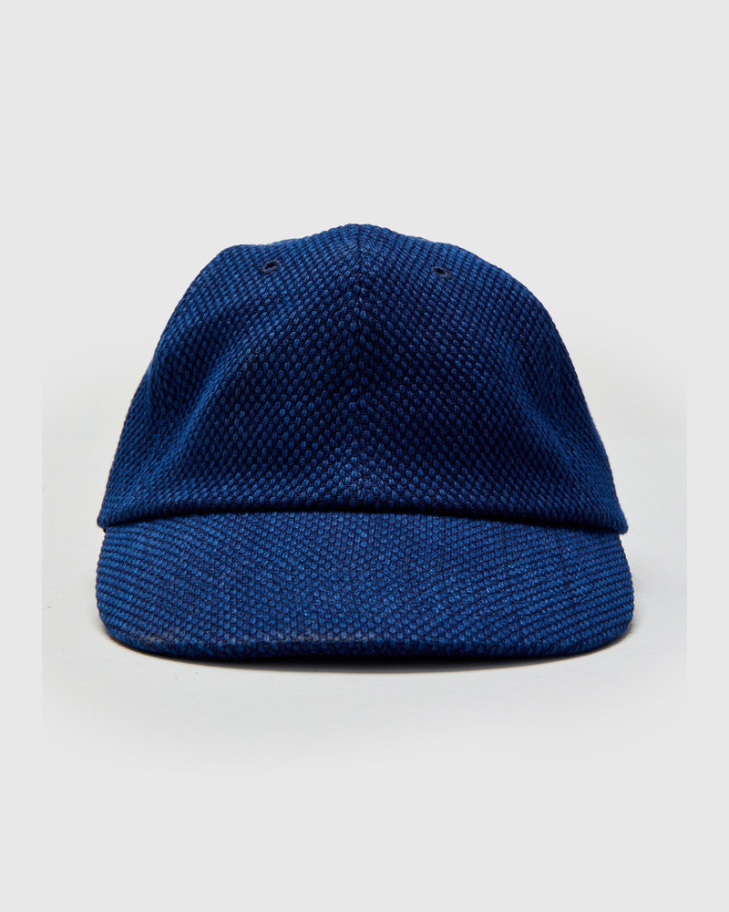 Light Sashiko Baseball Cap in Pure Indigo 3