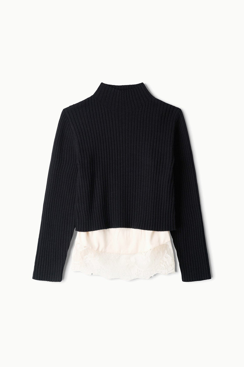 STAUD WILLOW SWEATER BLACK 1