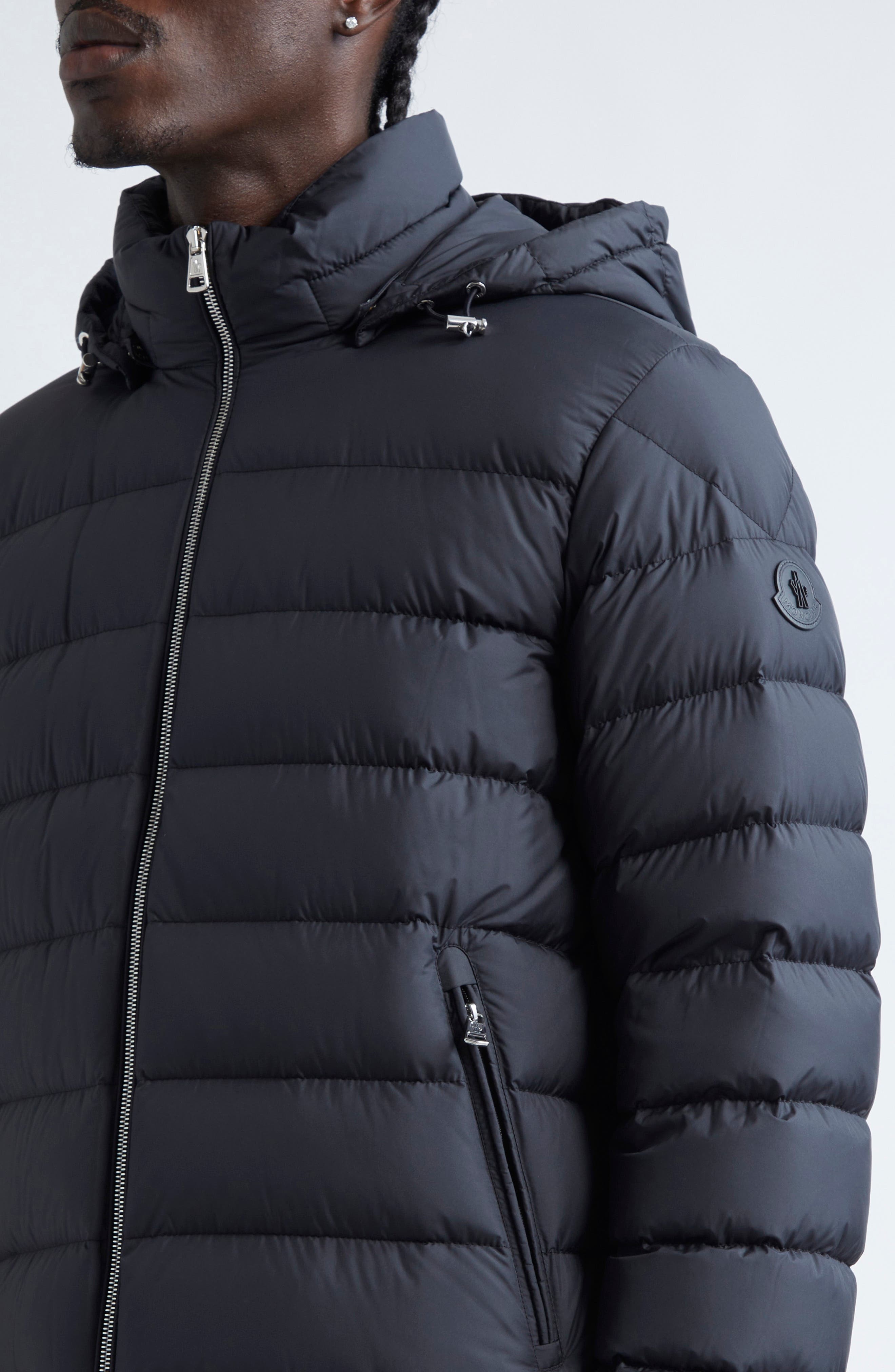 Moncler Arneb Down Puffer Jacket with Removable Hood in Black at Nordstrom - 4