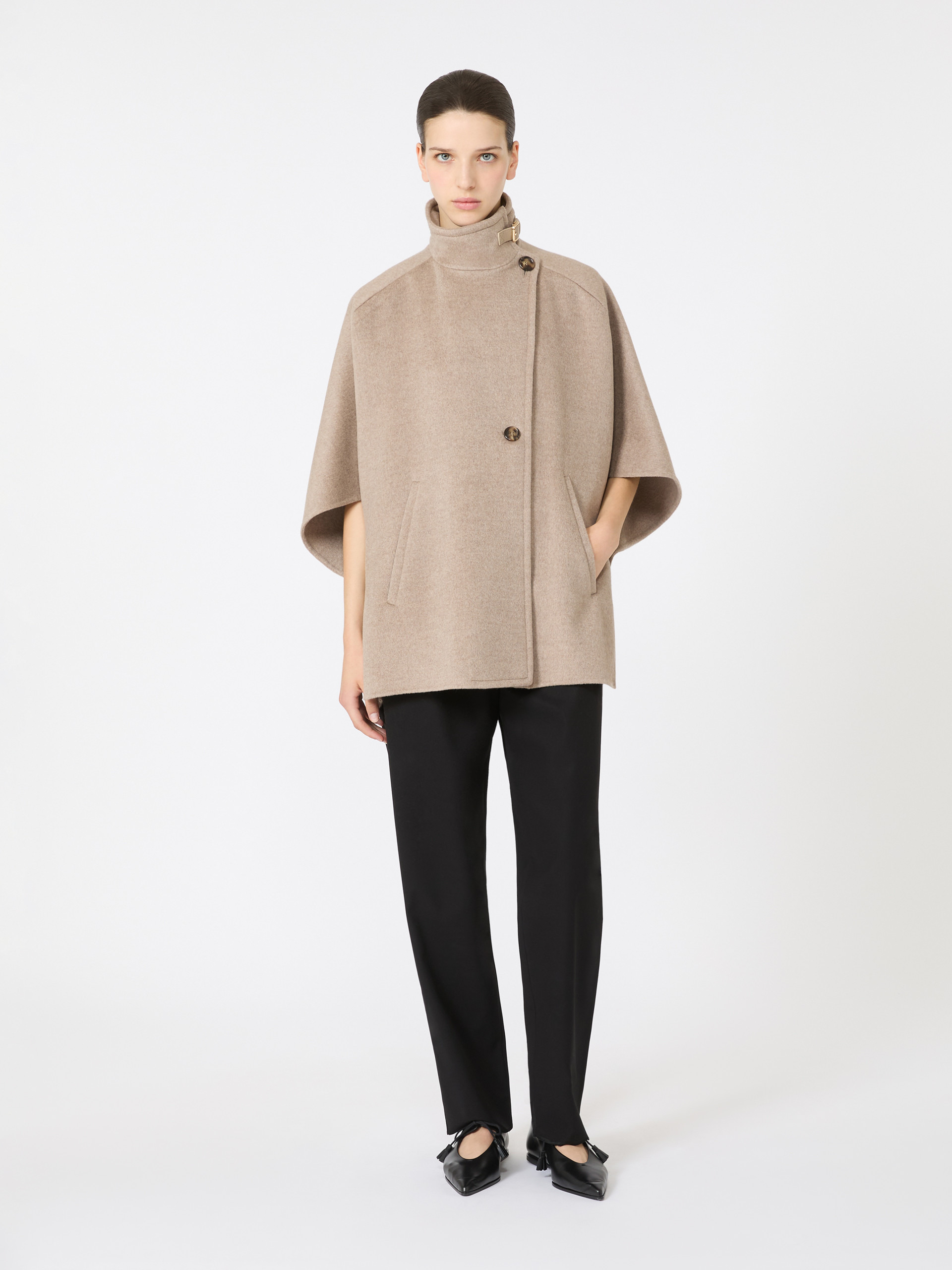 Max Mara DERRIK Lightweight cashmere broadcloth cape