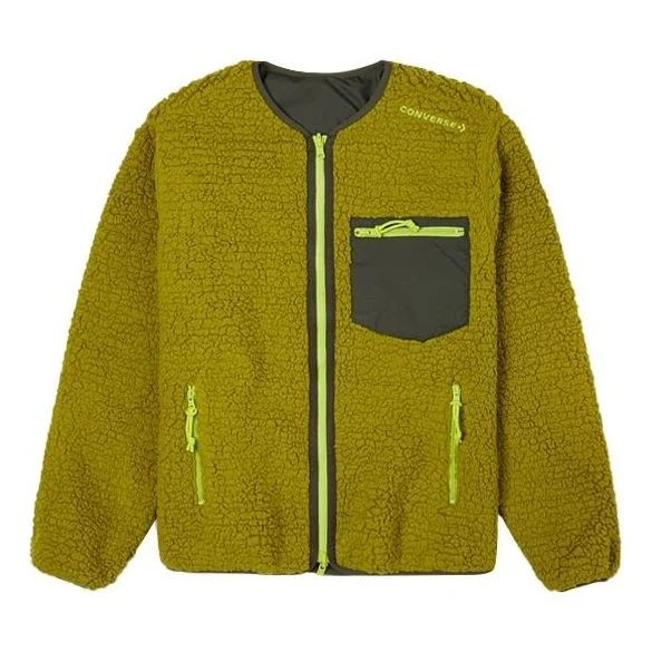 Converse Reversible Polar Fleece Stay Warm logo Jacket Green 10021950-A02 - 1