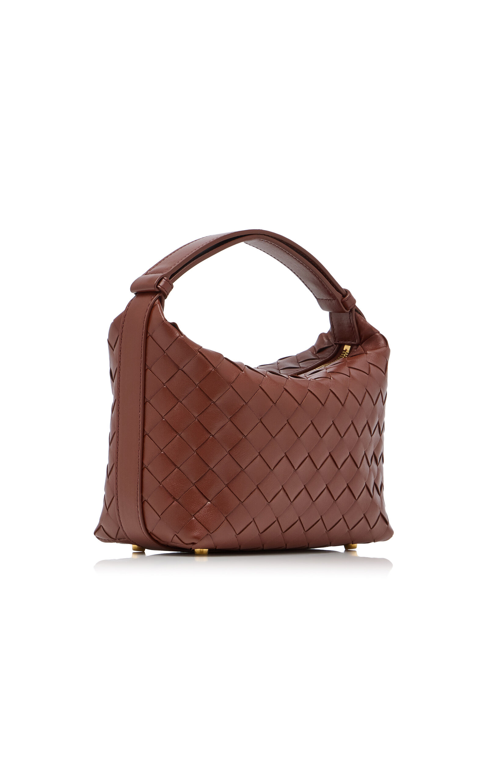 Wallace Intrecciato Leather Mini Bag brown - 3