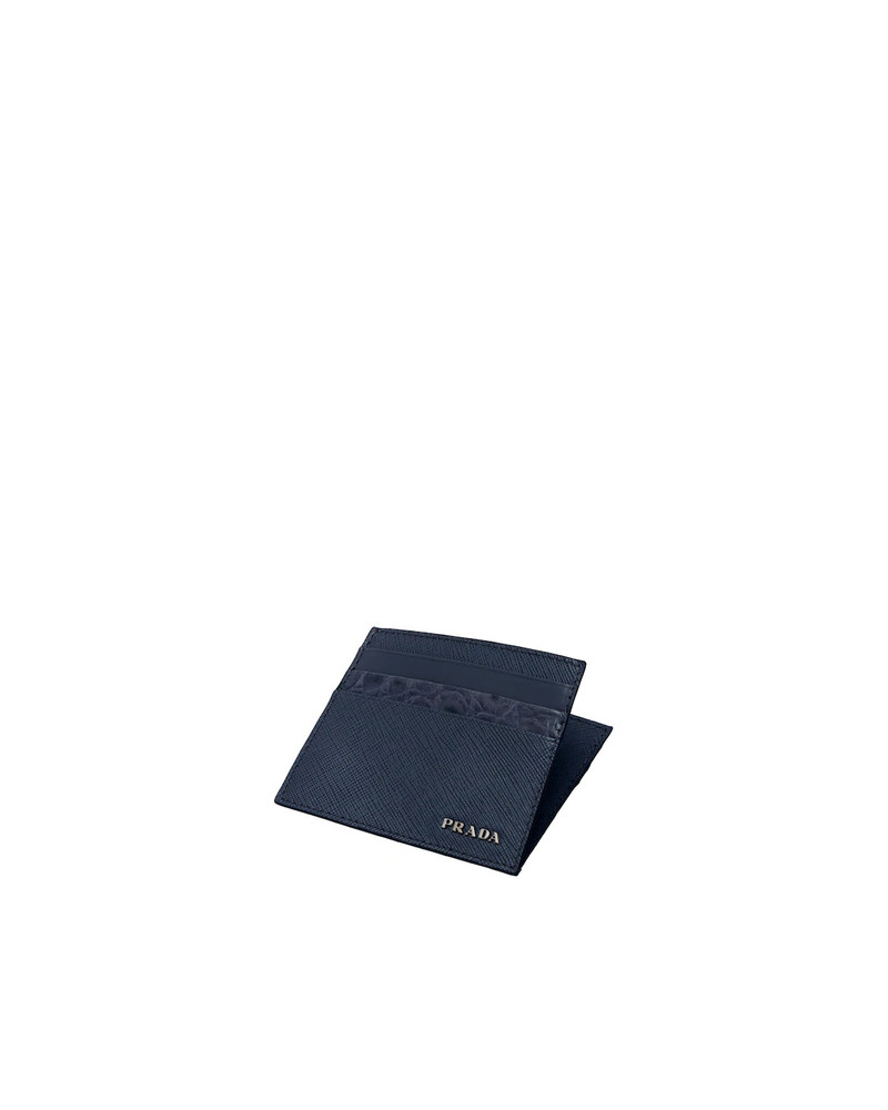 Saffiano and crocodile leather card holder 4