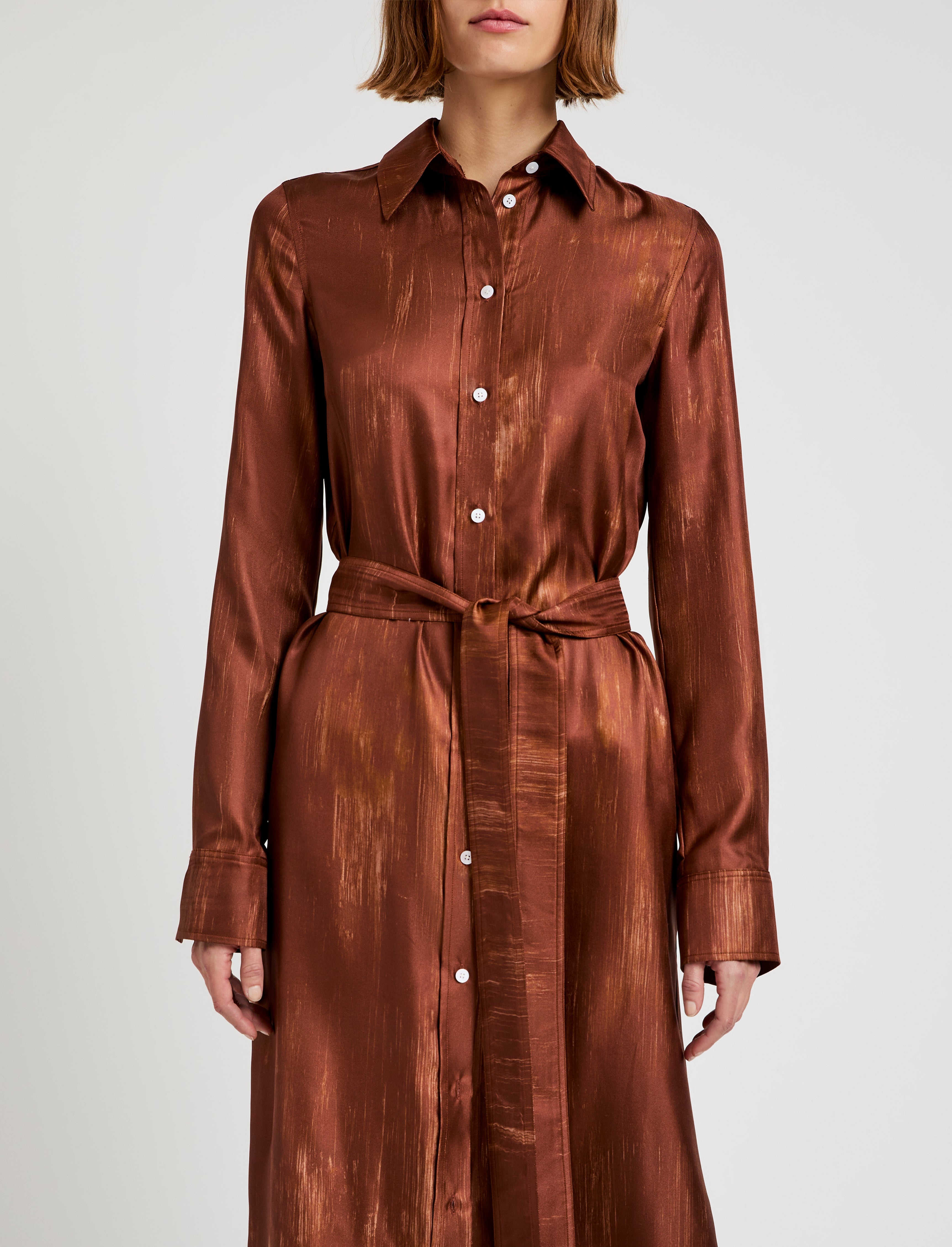 Amaya Dress in Double Printed Silk Twill - 5