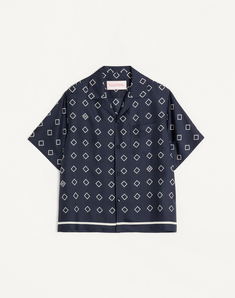 SILK TWILL BOWLING SHIRT WITH OPTICOOL PRINT 1