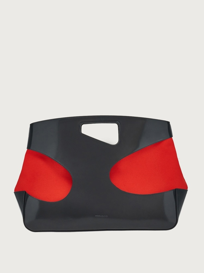 TOP HANDLE BAG WITH CUT-OUT DETAILING - 1