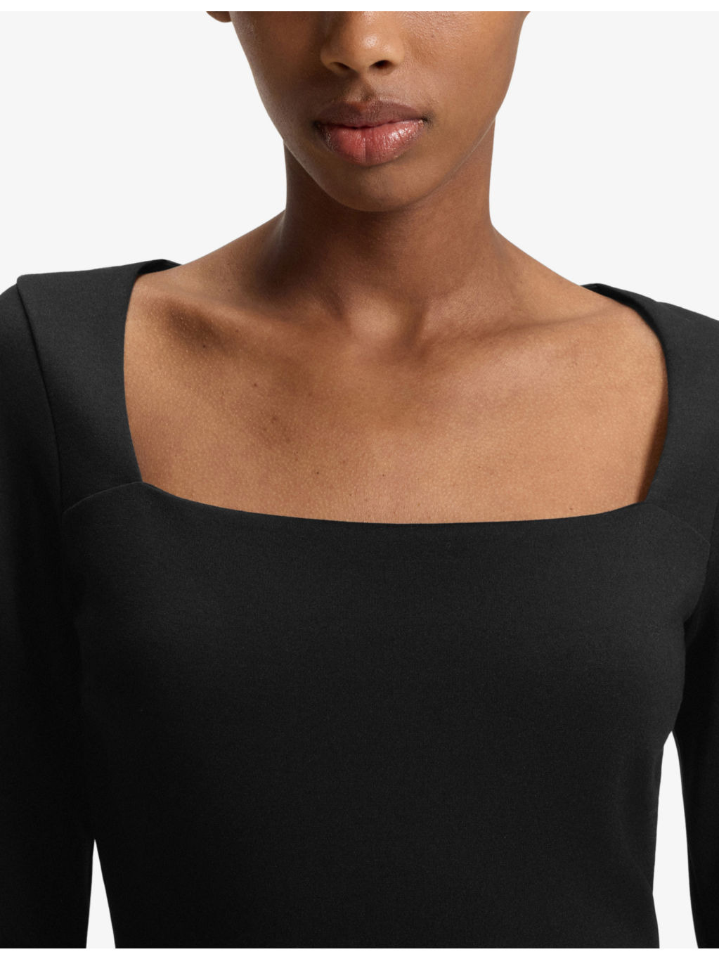 Square-Neck Long-Sleeved Stretch-Jersey Mini Dress - 5
