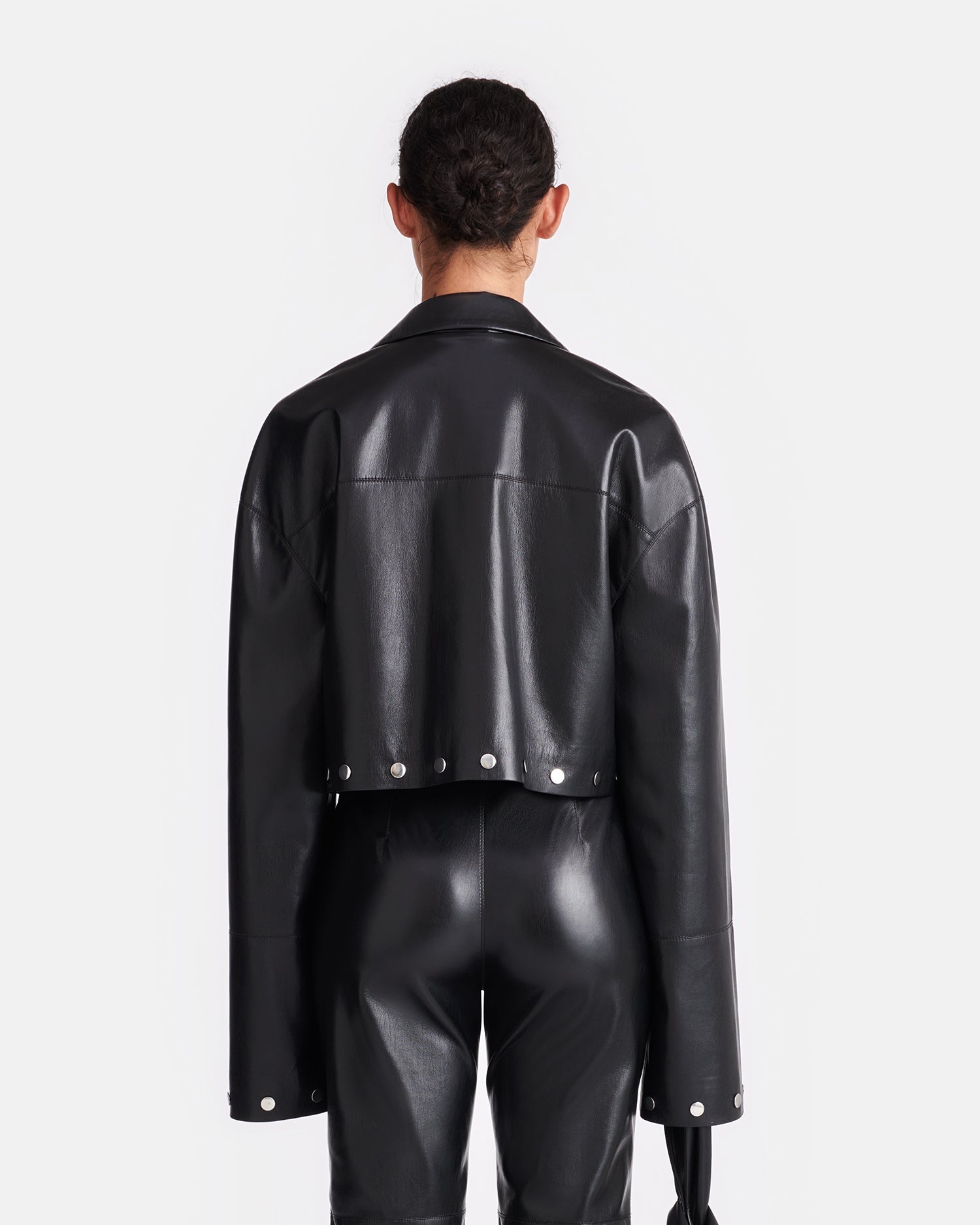 Studded Okobor™ Alt-Leather Shirt - 5