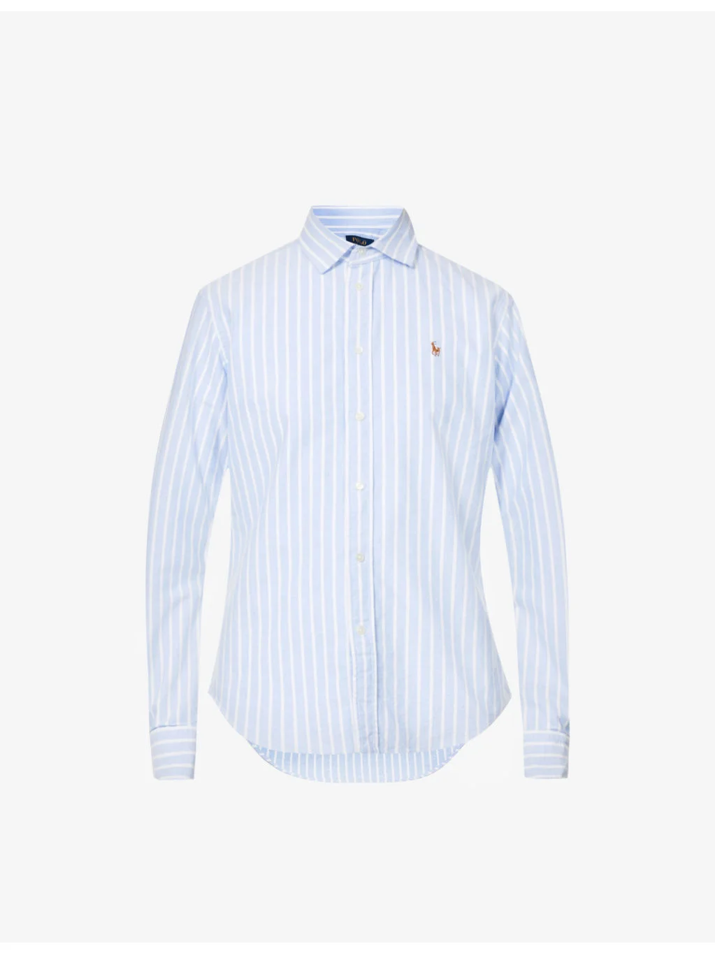 Brand-embroidered regular-fit cotton shirt - 1