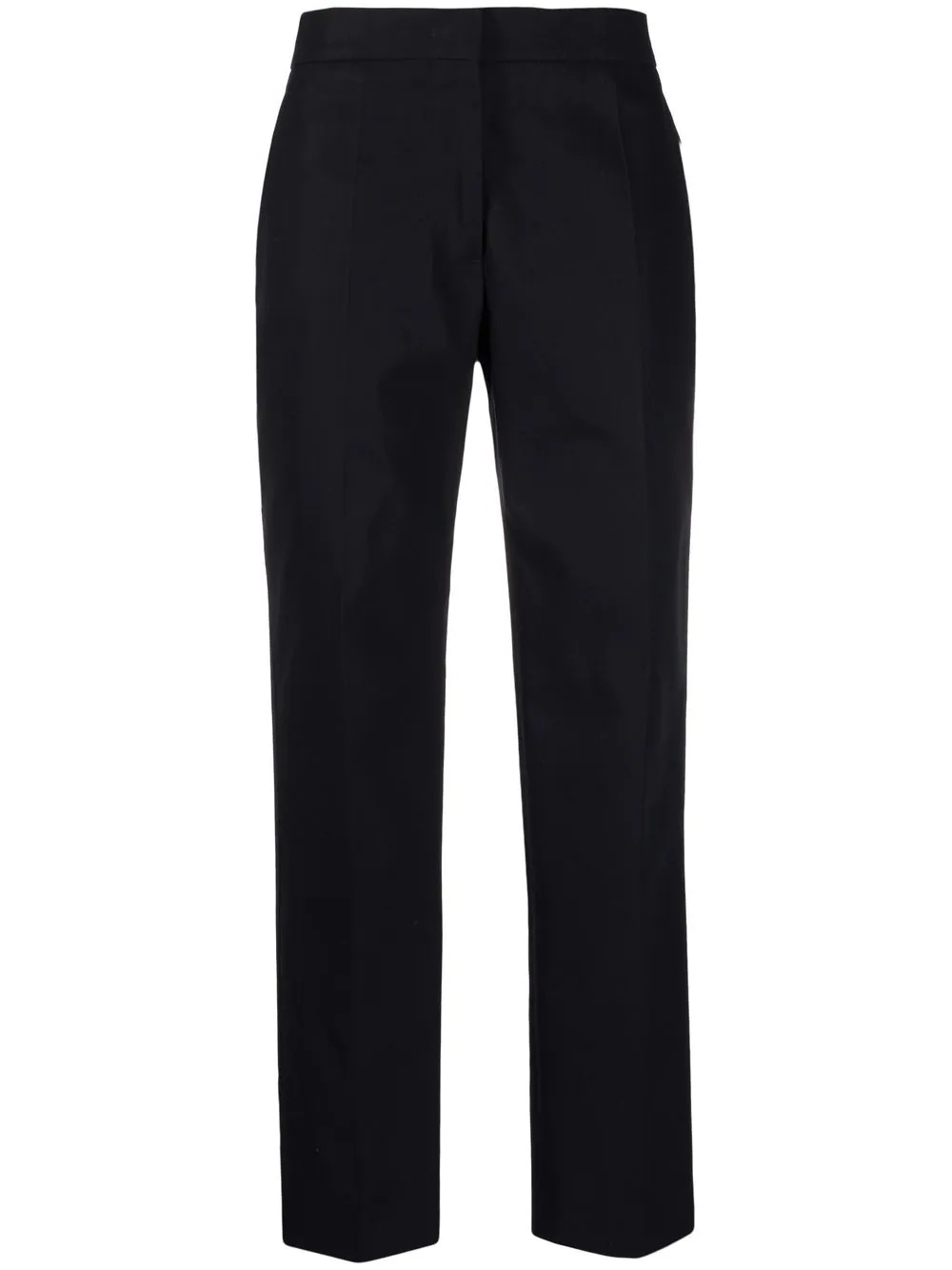 cropped straight-leg trousers - 1