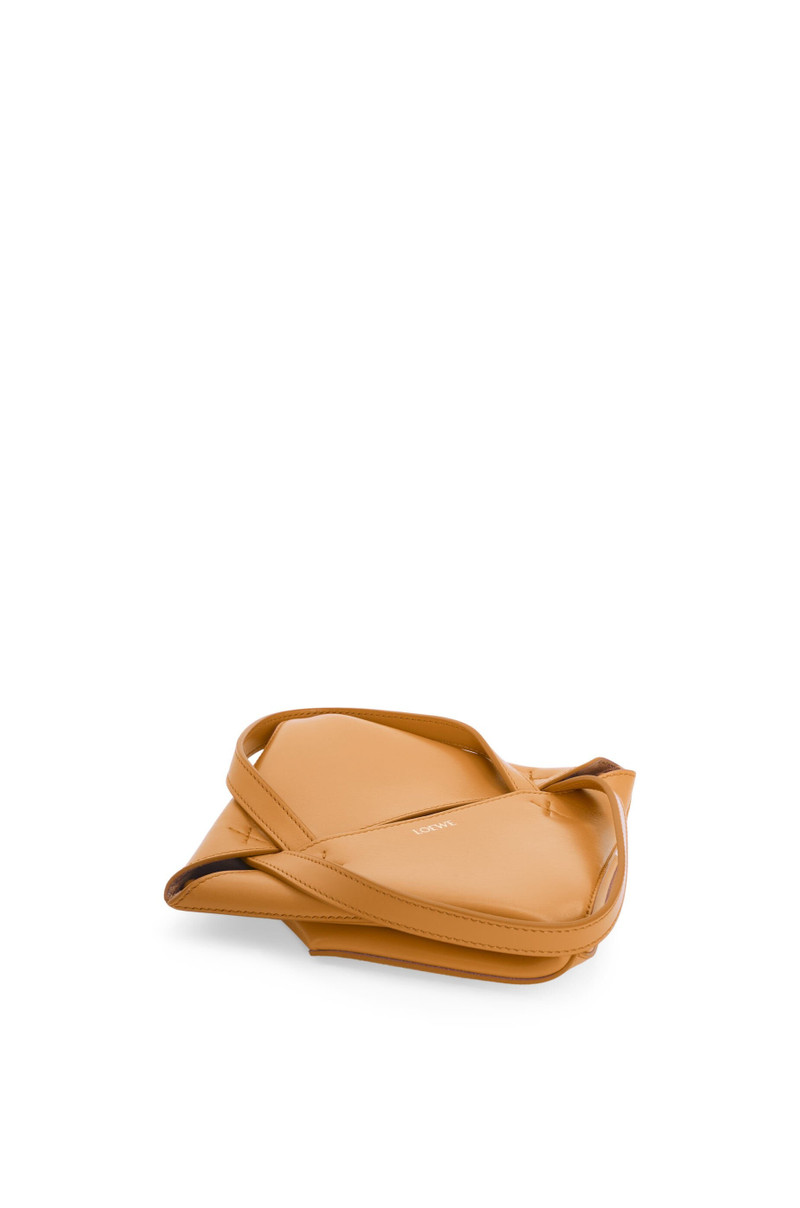 Mini Puzzle Fold Tote in shiny calfskin 5