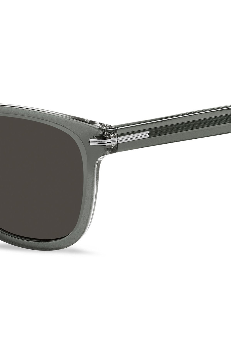 BOSS GRAY-ACETATE SUNGLASSES WITH TRANSPARENT EFFECT outlook