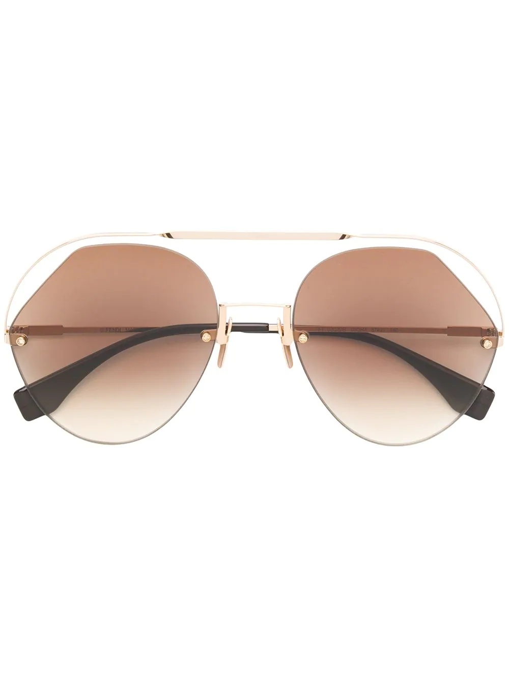 geometric framed Aviator sunglasses - 1