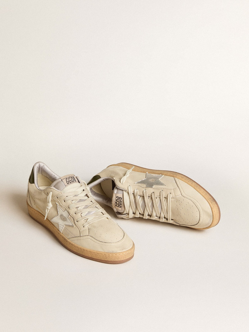 Golden Goose Ball Star with silver leather star and green leather heel tab outlook