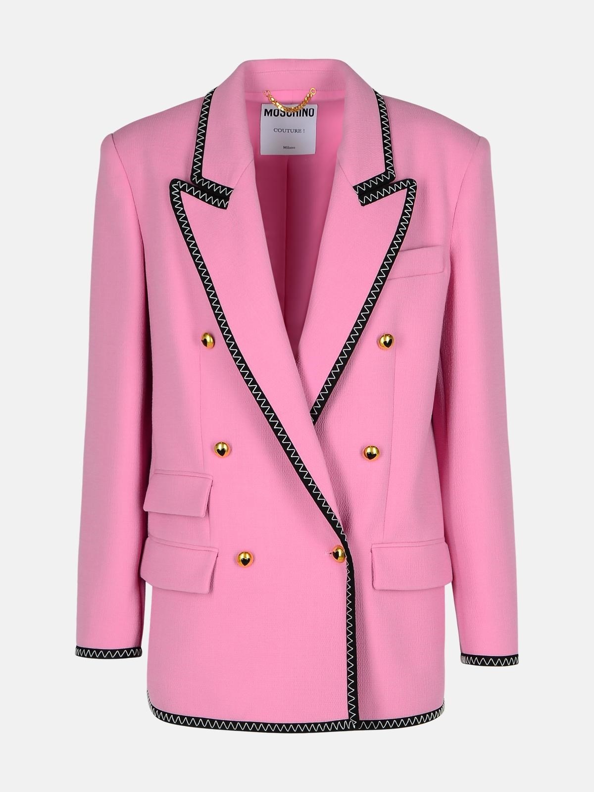 BLAZER IN PINK VISCOSE BLEND - 1