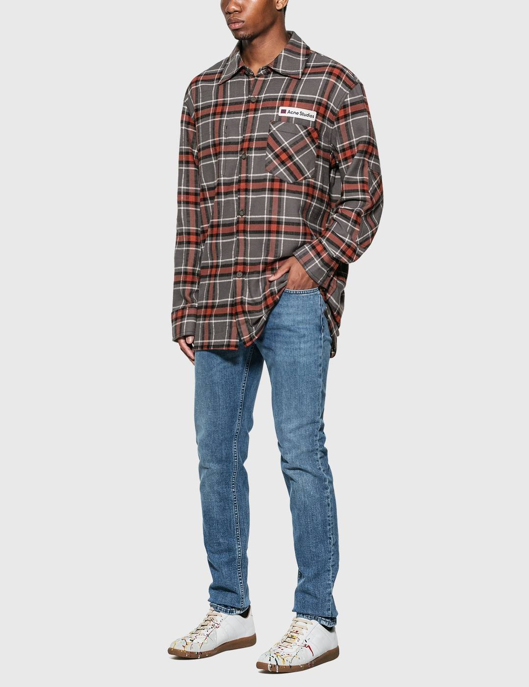 Logo Patch Flannel Overshirt - 4